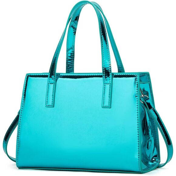 Women's Hobo Bag PU Leather Shoulder Crossbody Bag Patent Glossy Totes Large... - Picture 2 of 5